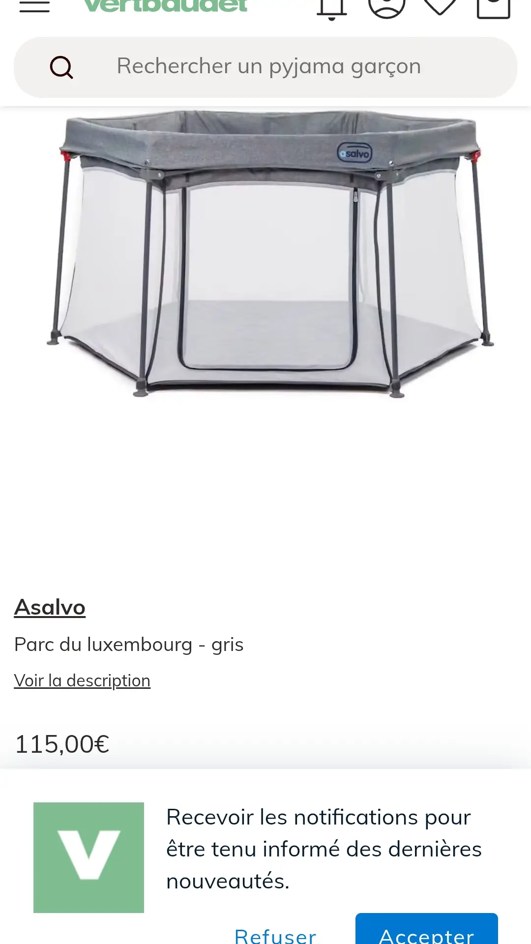 Image Parc pliable bebe [object Object] - Zaffaires.re