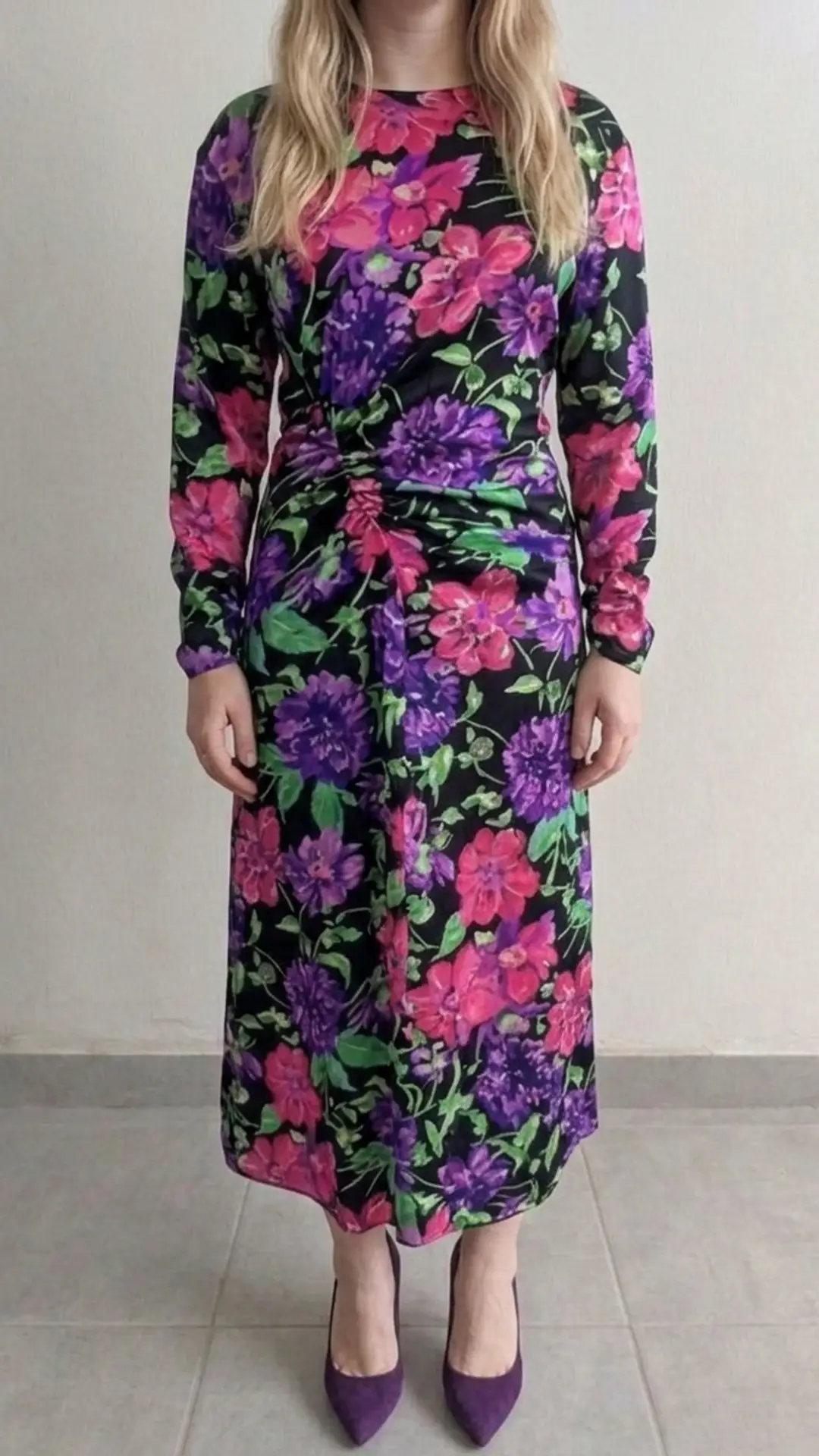Image Robe longue fleurie ZARA - Neuve avec étiquette - Taille L [object Object] - Zaffaires.re