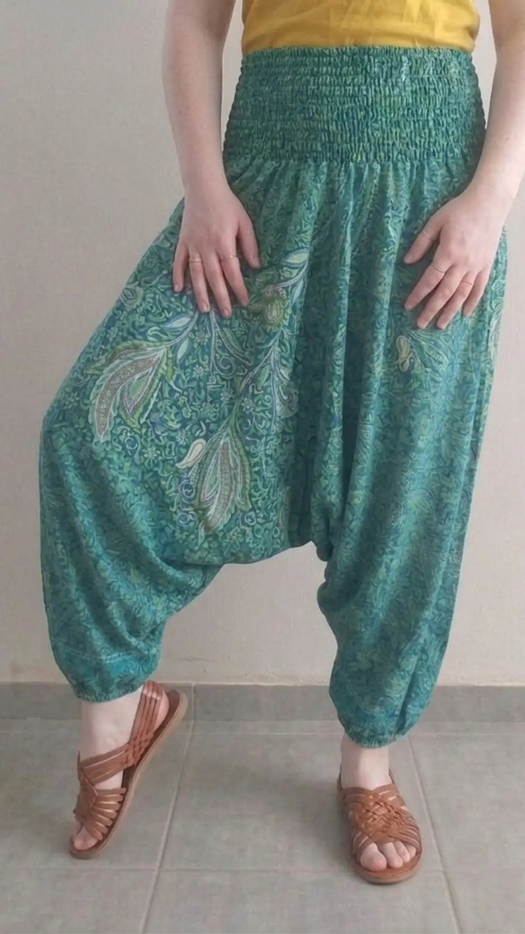 Image de Sarouel d'été bohème Ipanima EST.2010 – Taille unique – Tons vert et bleu, 1/3