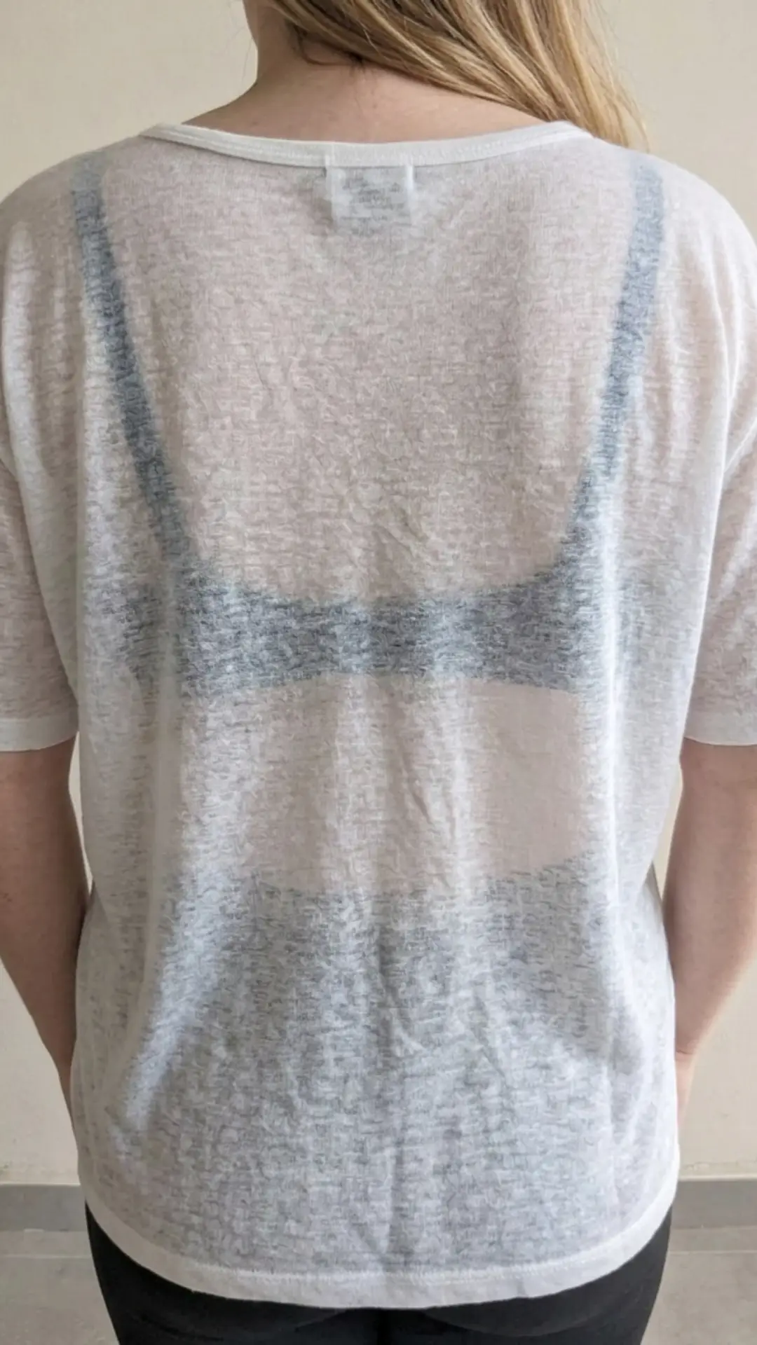 Image de T-shirt fluide blanc Monoprix Premium - 100% Lin - Taille XL, 2/3